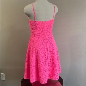 Lilly Pulitzer's pink dress